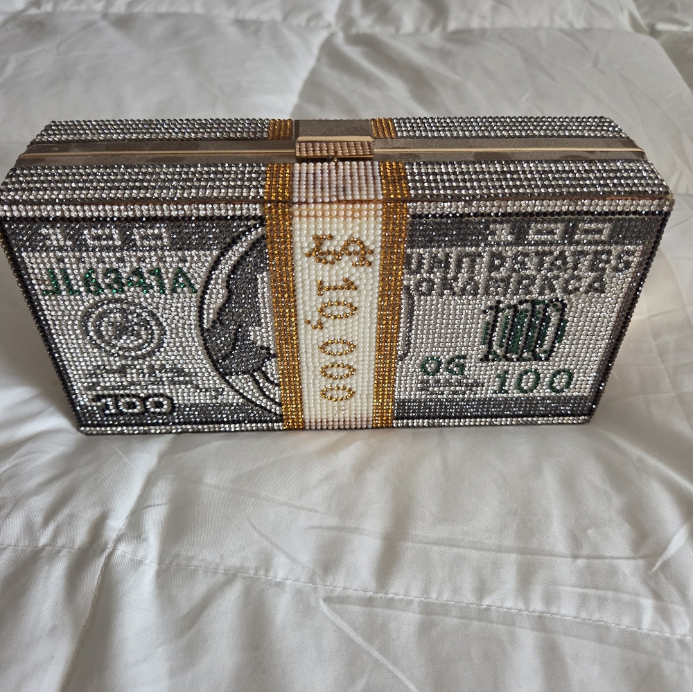 Crystal Money Clutch